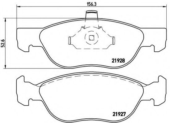 Комплект тормозных колодок, дисковый тормоз BREMBO P 23 081