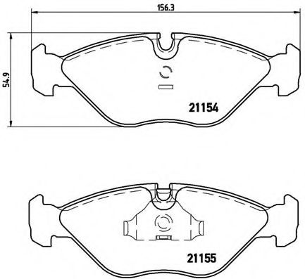 Комплект тормозных колодок, дисковый тормоз BREMBO P 71 005