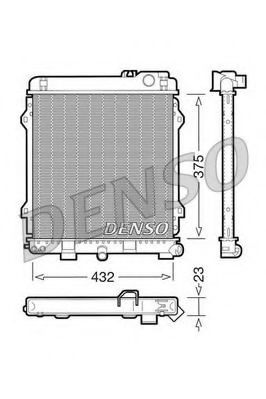 Радиатор, охлаждение двигателя DENSO DRM05031