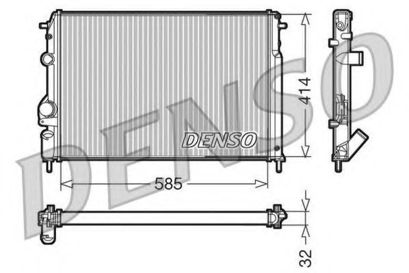 Радиатор, охлаждение двигателя DENSO DRM23110