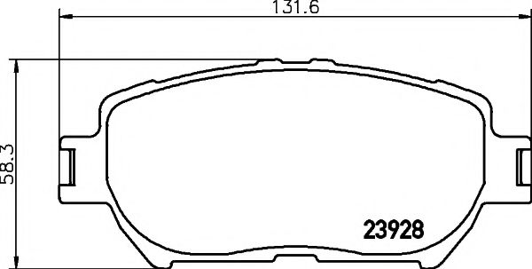 Комплект тормозных колодок, дисковый тормоз MINTEX MDB2263