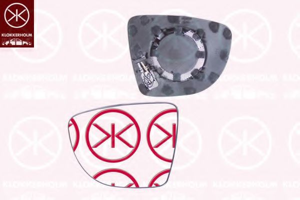 Зеркальное стекло, наружное зеркало KLOKKERHOLM 60341062