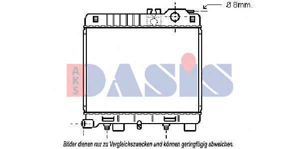 Радиатор, охлаждение двигателя AKS DASIS 050300N