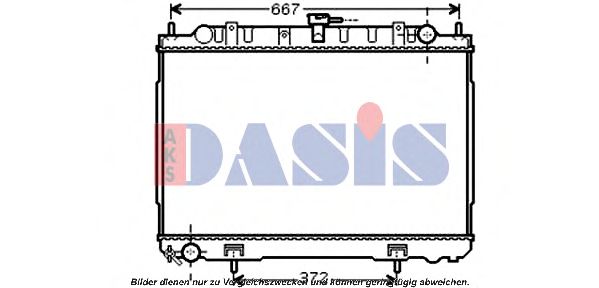 Радиатор, охлаждение двигателя AKS DASIS 070119N