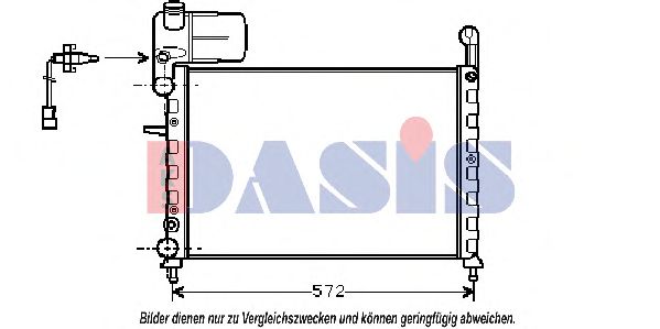 Радиатор, охлаждение двигателя AKS DASIS 080630N