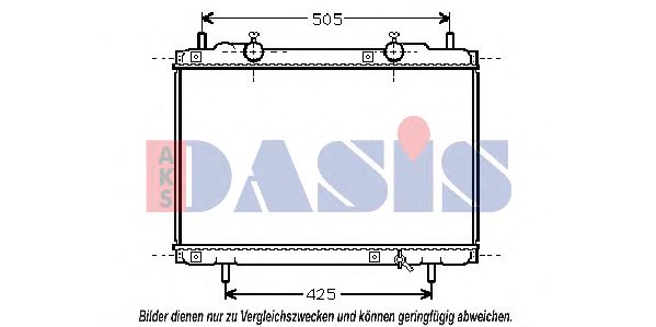 Радиатор, охлаждение двигателя AKS DASIS 080960N