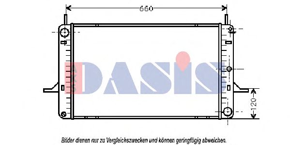 Радиатор, охлаждение двигателя AKS DASIS 091200N