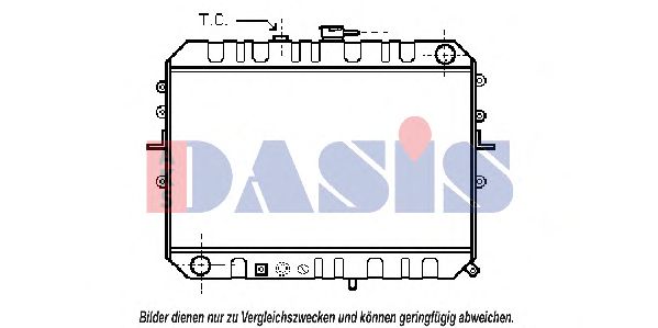 Радиатор, охлаждение двигателя AKS DASIS 111140N