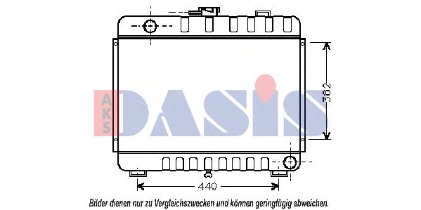 Радиатор, охлаждение двигателя AKS DASIS 130240N