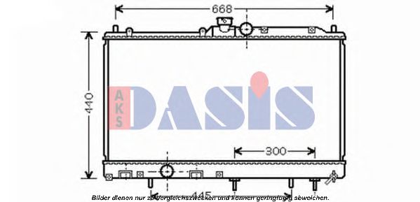 Радиатор, охлаждение двигателя AKS DASIS 140084N