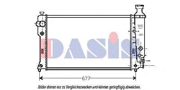 Радиатор, охлаждение двигателя AKS DASIS 160001N