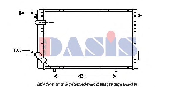 Радиатор, охлаждение двигателя AKS DASIS 180024N