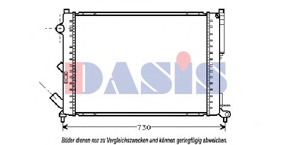 Радиатор, охлаждение двигателя AKS DASIS 181450N