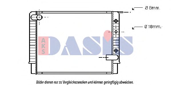 Радиатор, охлаждение двигателя AKS DASIS 220450N