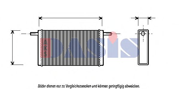 Теплообменник, отопление салона AKS DASIS 249010N