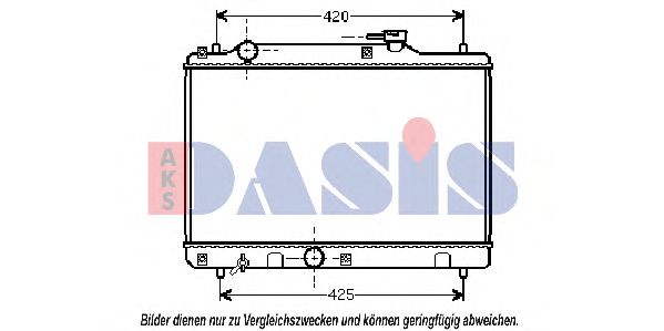 Радиатор, охлаждение двигателя AKS DASIS 320380N