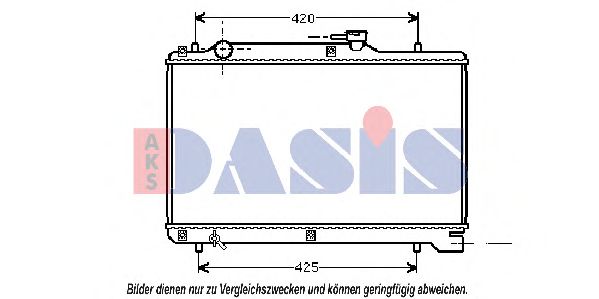 Радиатор, охлаждение двигателя AKS DASIS 320430N