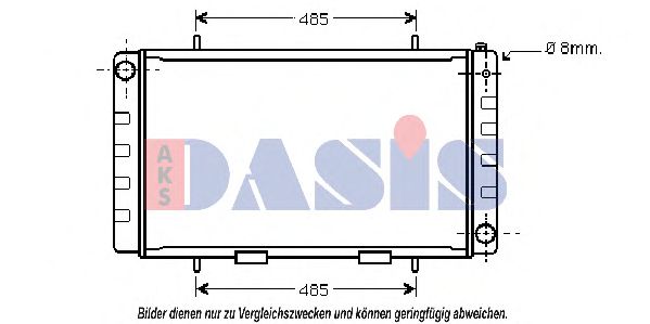 Радиатор, охлаждение двигателя AKS DASIS AU2092