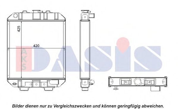 Радиатор, охлаждение двигателя AKS DASIS 595001