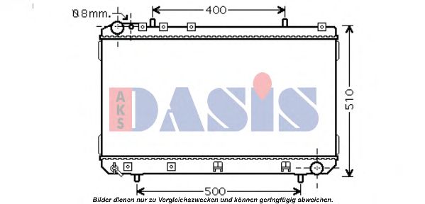 Радиатор, охлаждение двигателя AKS DASIS 520105N