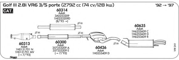 Система выпуска ОГ AKS DASIS SGVW241
