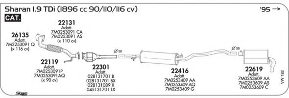 Система выпуска ОГ AKS DASIS SGVW182