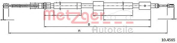 Трос, стояночная тормозная система METZGER 10.4565