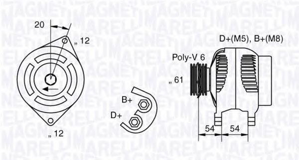 Генератор MAGNETI MARELLI 063321833010