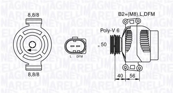 Генератор MAGNETI MARELLI 063536250020