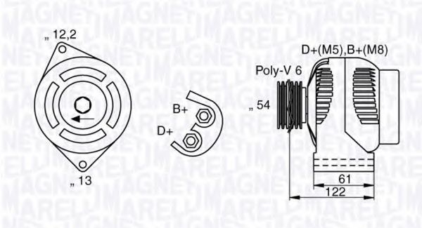 Генератор MAGNETI MARELLI 063377018010