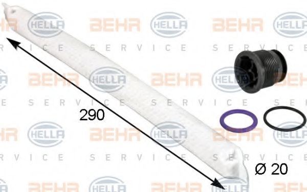 Осушитель, кондиционер BEHR HELLA SERVICE 8FT 351 193-281