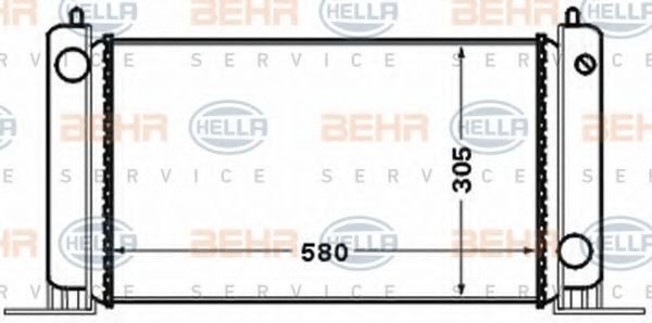 Радиатор, охлаждение двигателя BEHR HELLA SERVICE 8MK 376 767-721