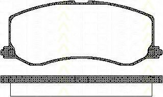 Комплект тормозных колодок, дисковый тормоз TRISCAN 8110 69005