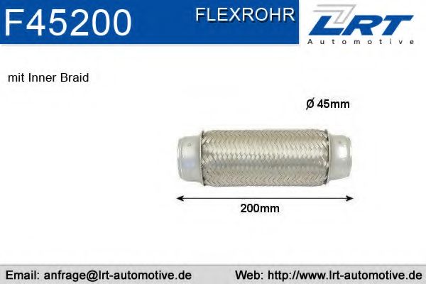 Гофрированная труба, выхлопная система LRT F45200