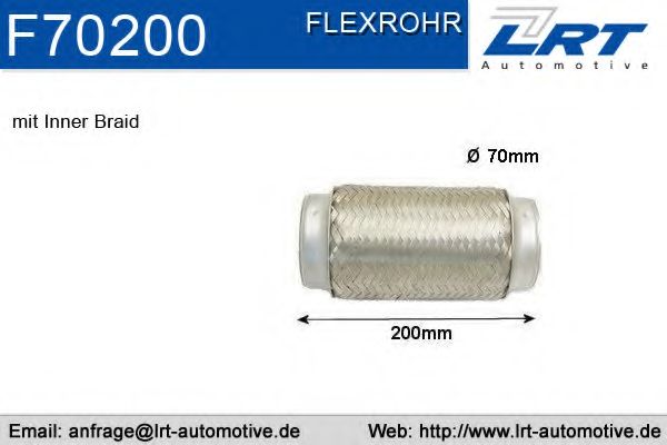 Гофрированная труба, выхлопная система LRT F70200
