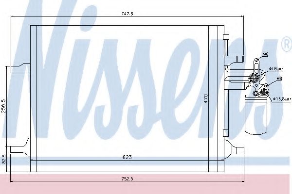 Конденсатор, кондиционер NISSENS 940159