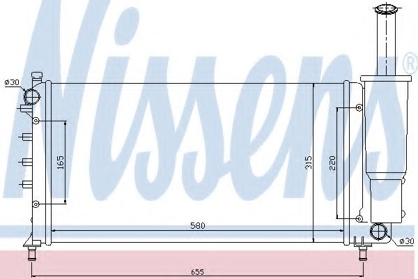 Радиатор, охлаждение двигателя NISSENS 61886