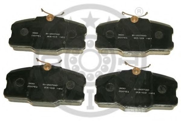 Комплект тормозных колодок, дисковый тормоз OPTIMAL 9429