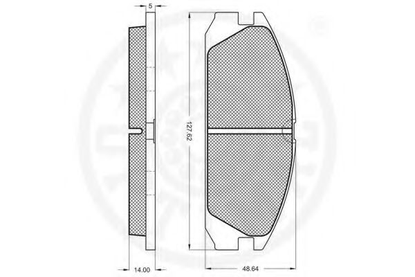 Комплект тормозных колодок, дисковый тормоз OPTIMAL 9515