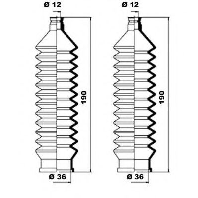 Комплект пылника, рулевое управление MOOG K150016