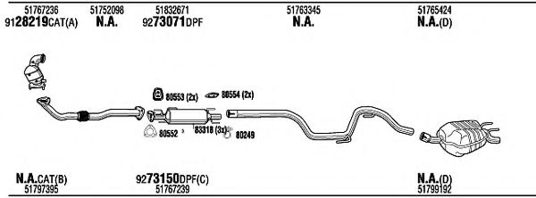Система выпуска ОГ FONOS ARH19449AB