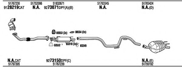 Система выпуска ОГ FONOS ARH19471B