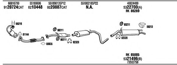 Система выпуска ОГ FONOS FIH16057AB