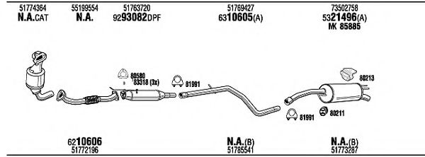 Система выпуска ОГ FONOS FIH18908B