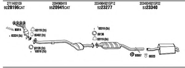 Система выпуска ОГ FONOS MBH16717A