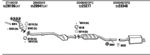 Система выпуска ОГ FONOS MBH17376A