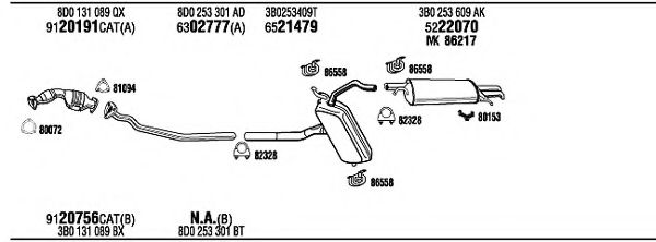Система выпуска ОГ FONOS VW50947