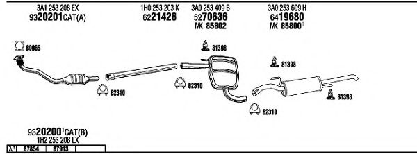 Система выпуска ОГ FONOS VW80354