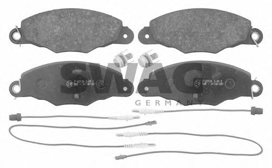 Комплект тормозных колодок, дисковый тормоз SWAG 64 91 6414