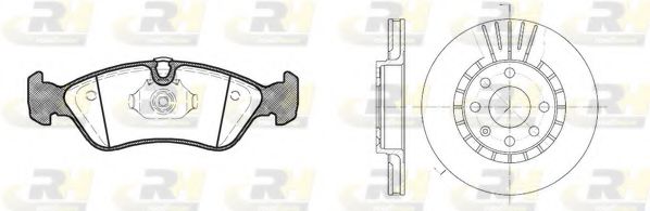 Комплект тормозов, дисковый тормозной механизм ROADHOUSE 8286.01